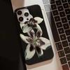 Lily Orchid Flower Print Soft Phone Case For iPhone 16 15 14 13 12 11 Pro Max XS XR X 7 8 Plus SE 2020 2022 Shockproof Cover