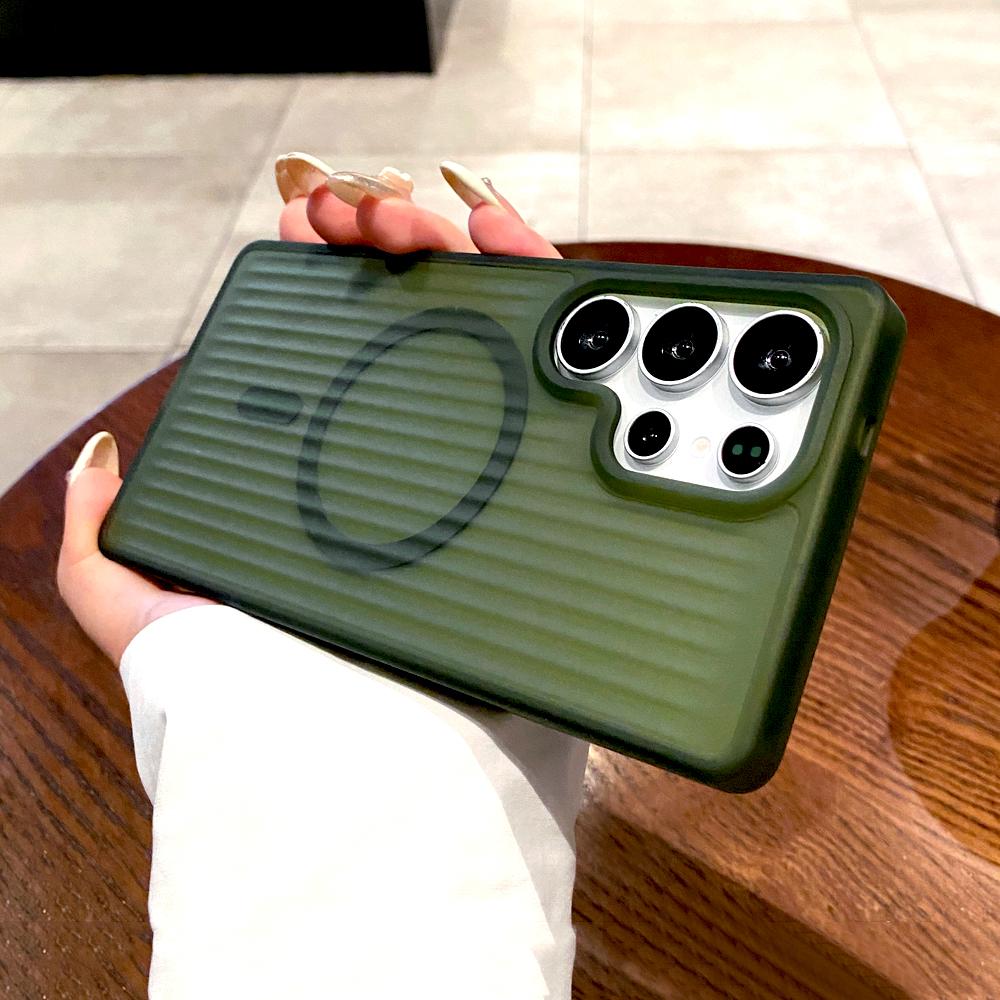 

Corrugated Texture Matte Hard Case For Samsung Galaxy S25 S24 S23 S22 S21 Ultra Plus S25Ultra S 25 S24Ultra Magsafe Charge Cover Samsung S21 Ultra
