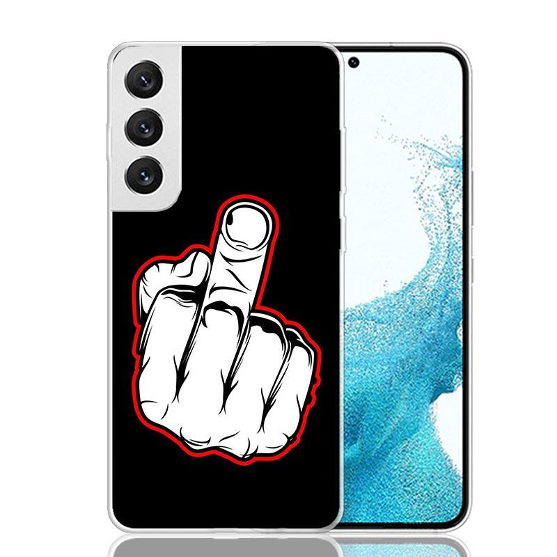 Middle Finger Phone Case For Samsung Galaxy S26 Ultra S23 S24 S25 Edge S20 FE S21 S22 Plus Soft Print Shell Cover Fundas Galaxy