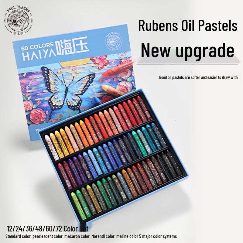 Rubens Washable Oil Pastels for Children: Soft Crayons in 24, 36 Heavy, and 48 Macaron Colors