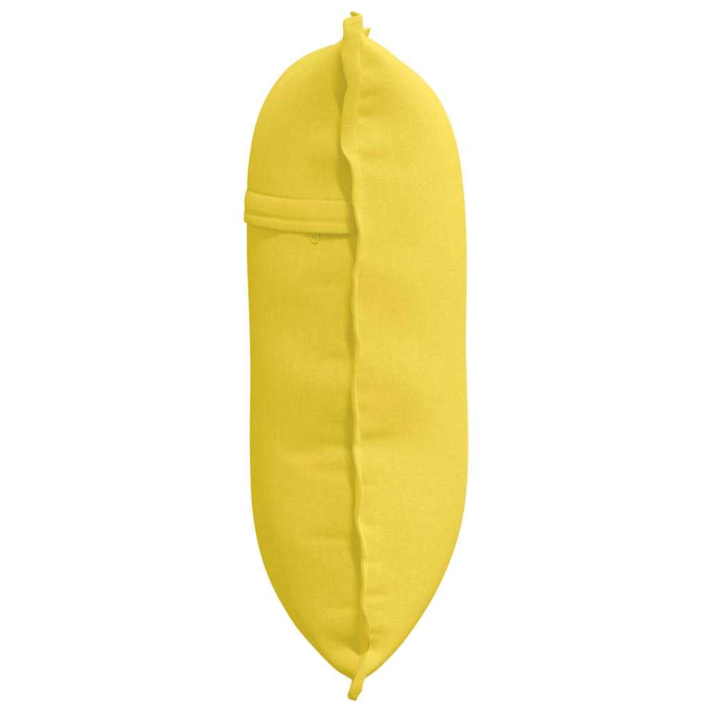 Back Cushion Light Yellow 60 x 19 x 50 cm Fabric