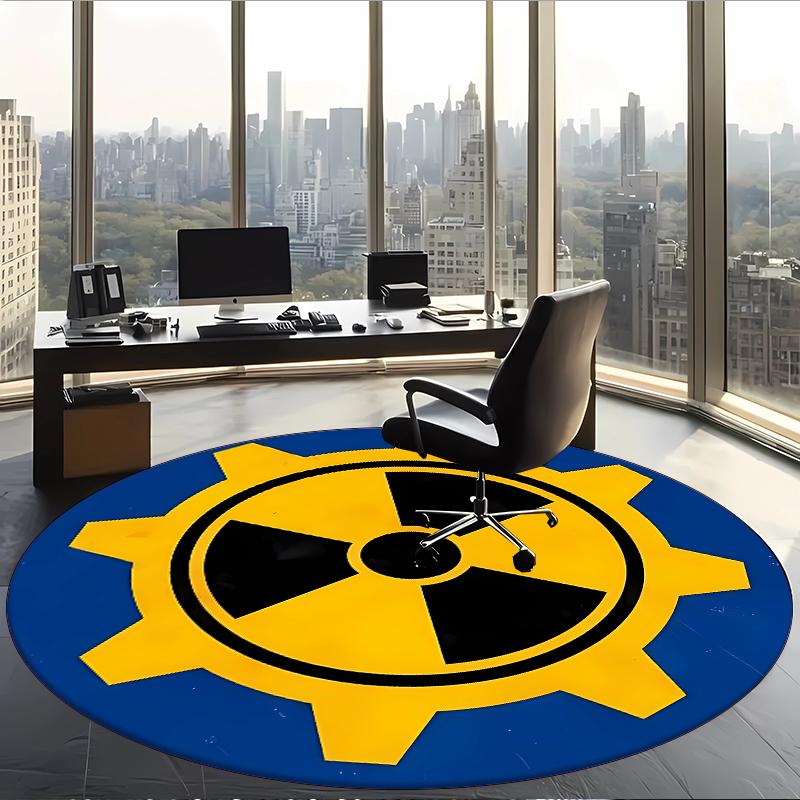Fallout (1) Round Office Rug Decorative Floor Rug for Office Bedroom Living Room and Home Space