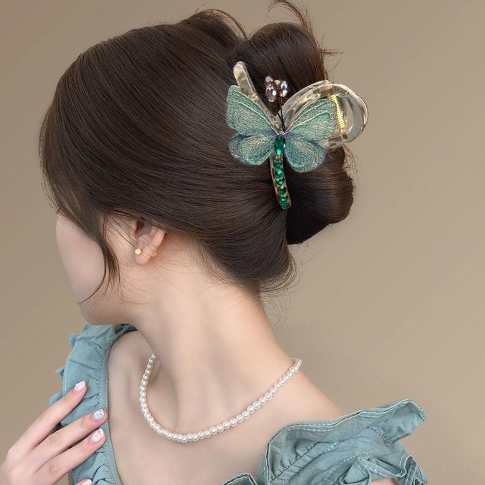Exquisite Chinese Style Hair Clip Embroidered Headwear Graceful Retro Headdress  Daily Wear