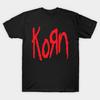 Men Black Print T-shirt Korn No-Cut Transfer Paper Print Cotton Tshirt