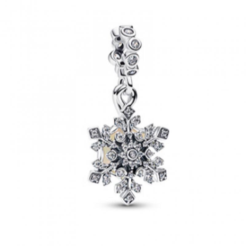 Pandora Opalescent Snowflake Double Dangle Charm 794142c01
