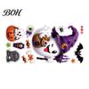 Festive Party Glass Supplies Halloween Witch Hat Ghost Window Clings, Spiders Bat Pumpkin Spooky Ornaments Stickers for Home Holiday Store Decoration