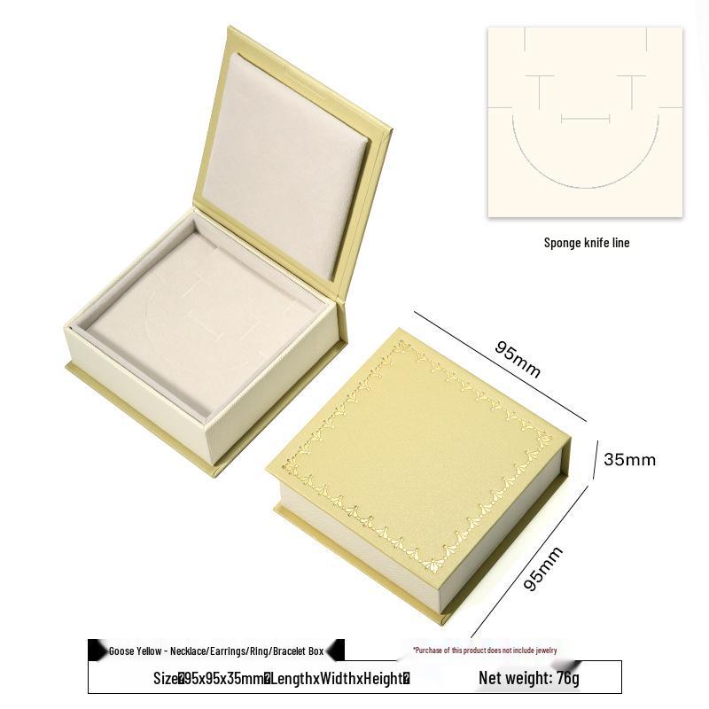 Flip-Top Jewelry Storage Box for Bracelets and Rings