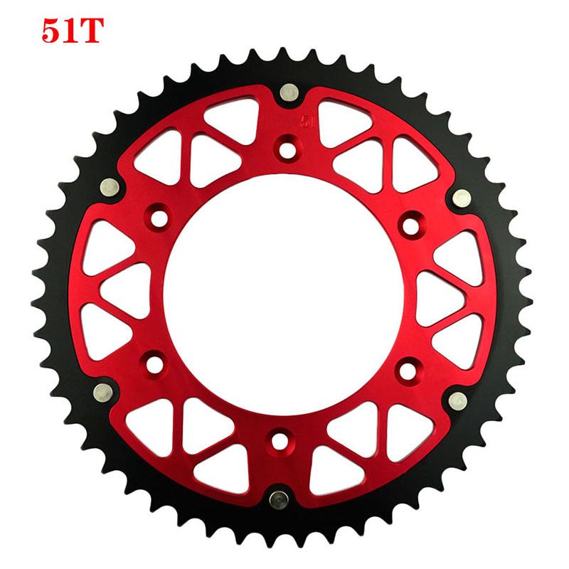 Motorcycle 45T - 52T Rear Sprocket For HONDA CRF450R CR500R XR400R XR250R XR650R CREF450X CRE250R CRE125R CRE F 250 R CRE450R
