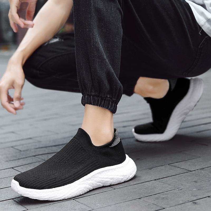 Men's and women's socks and shoes summer casual one-pedal lazy shoes lightweight mesh large size sports men's shoes