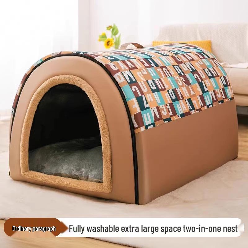Doghouse Thickened Removable & Washable Large Dog Mat - Winter Warm Nest
