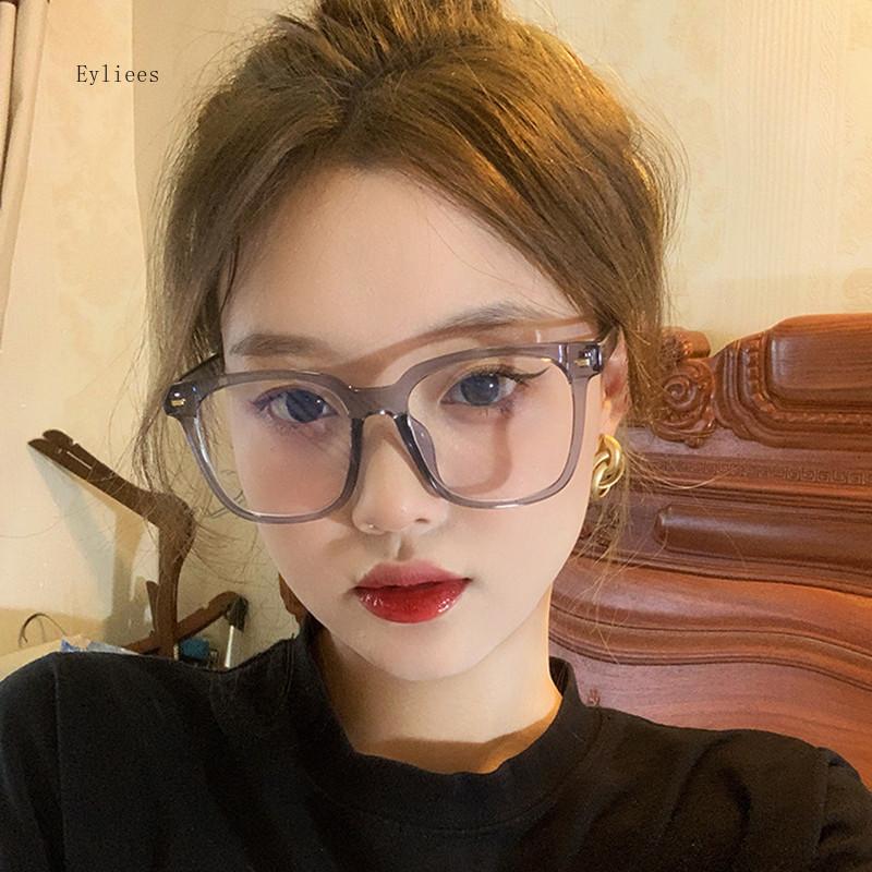 Retro Fashion Anti-blue Light Glasses Men Women Transparent Computer Glasses Frame Eyeglass Frame Flat Glasses Square Eyeglasse