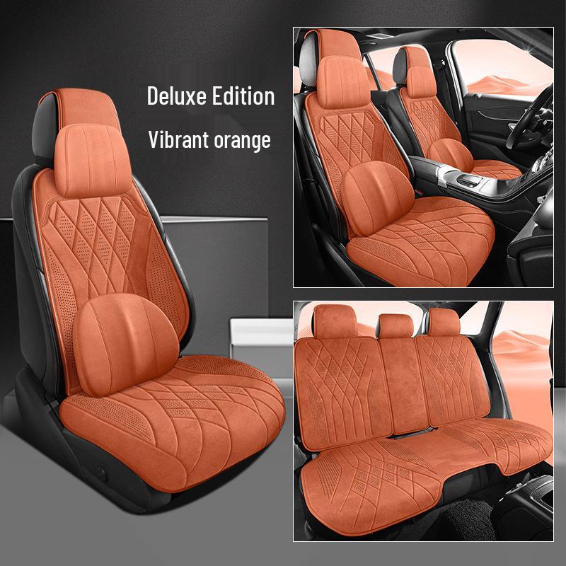 Universal Suede Car Seat Cushion for All Seasons - Fits SUVs, Sedans, and Pickup Trucks