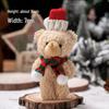 Christmas Floral Teddy Bear Scarf Pendant - Cute DIY Apparel Gift