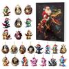 Weihnachts-Countdown Blind Box Mini Acryl Drachenbaby Anhänger Geschenk für Feiertagspartys