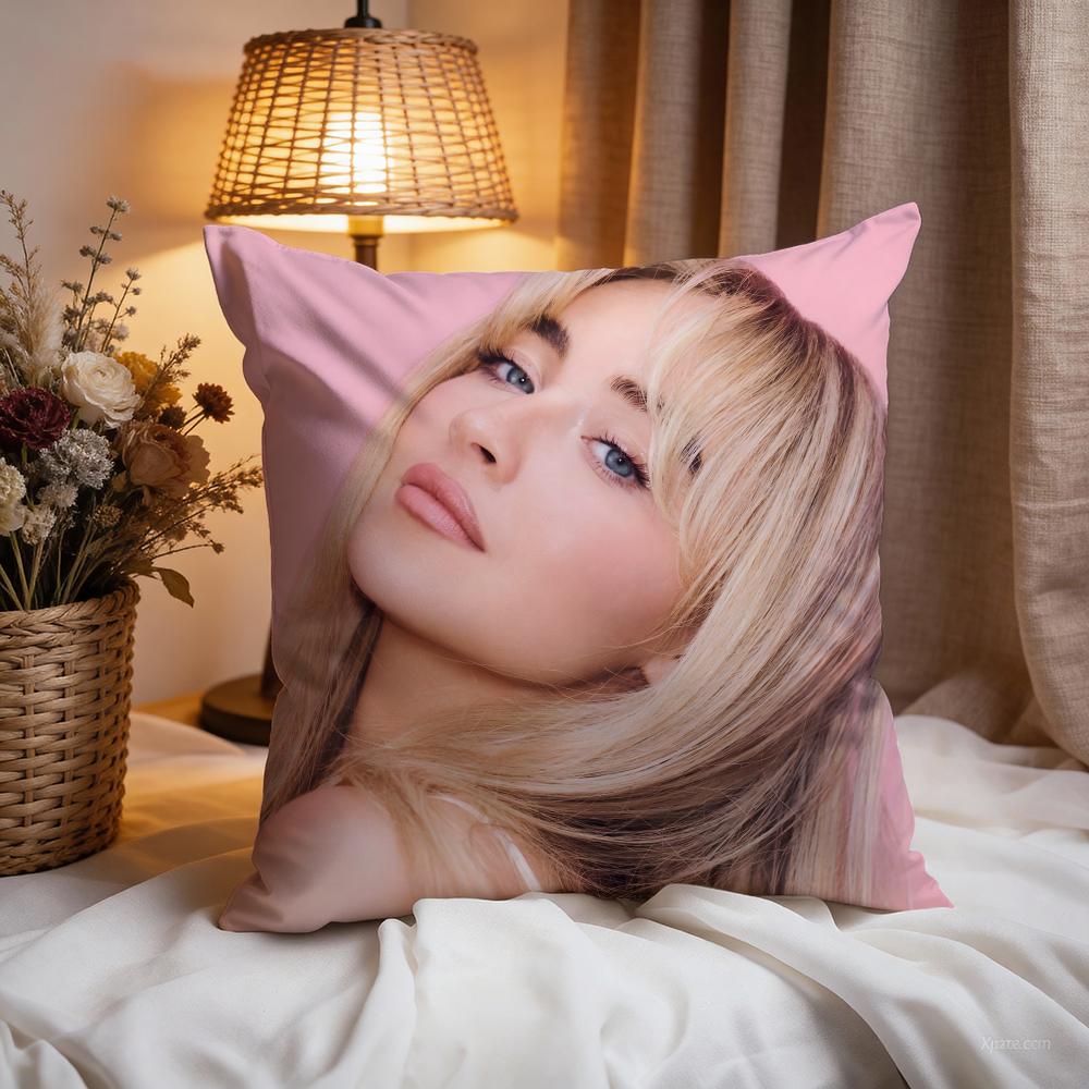 s-Sabrina Carpenters Singer Cushion Cover Premium Comfort Reversible Pillow Cove -Two In One Design for Any Room & Car Interior