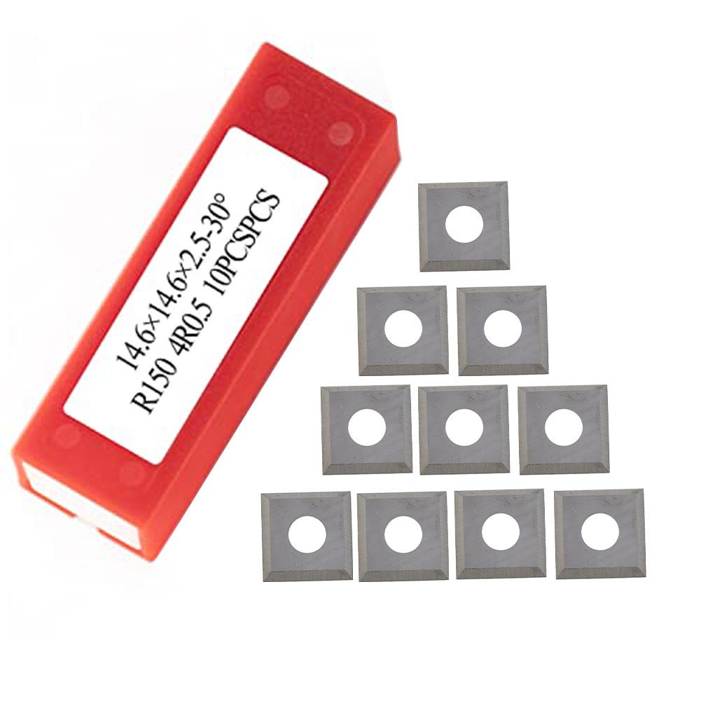 10pcs Carbide Inserts 14.6x14.6x2.5mm 30 Degree Cutting Angle For Woodworking Spiral Blade Lathe Tool Accessories