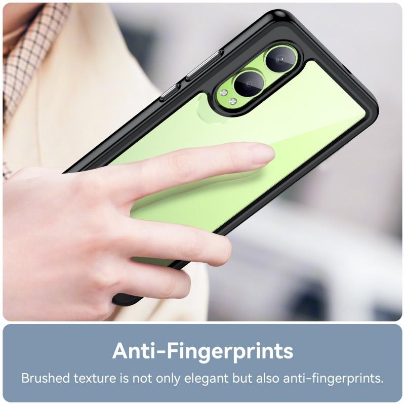 For OnePlus Nord CE4 Lite 5G Phone Case WANLONFENG XC Series TPU Acrylic Cover with Tempered Glass (Big Lens Hole)