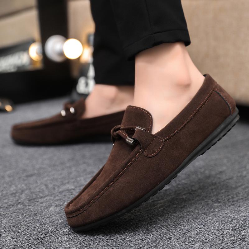 Men's Breathable Slip-On Bean Shoes - Casual, Trendy, Versatile Spring/Summer Footwear