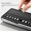 Solar Powered LED Parking Card Holder - Temporary Parking Pass with Multiple Number Options Car Park Stop Hidden Plate Gadgets