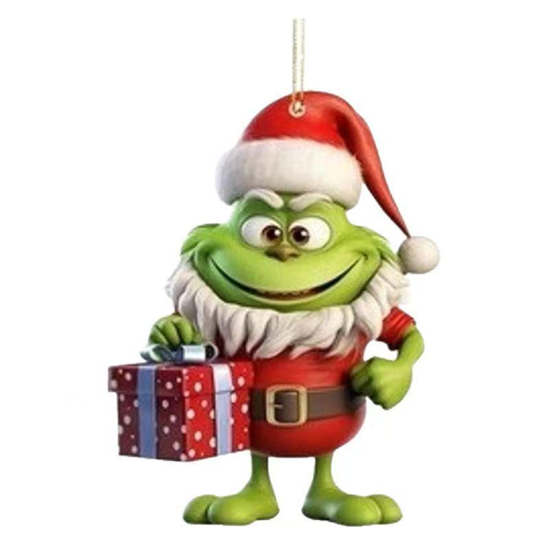 

Рождественские елочные украшения из серии «Гринч», 4 штуки - Акриловые подвески для автомобиля