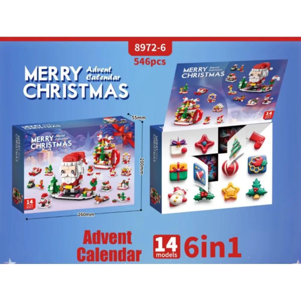 24Years Christmas Building Block Toy Blind Box Set Xmas Advent Calendar Bricks DIY Educational Toys Kit Gift For Kids Adults