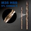 19pcs M35 Cobalt Round Straight Handle Metric Drill Bit Set 1mm-10mm Drill Bits Suitable for Stainless Steel Hard Metal