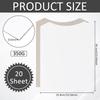 BENECREAT 20 PCS White Cardboard Shirt Inserts, 13.4x10.2inch Foldable lining Fold for DIY Packaging Inserts, Organising Clothes, 0.5mm Thick