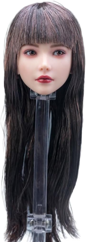 1/6 Scale Female Head Sculpt Beauty Girl Rooted Hair Head Carving 12 Inch Female PH TBL JO Action Figure Body Collection (Long Hair)