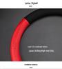 Genuine Leather Steering Wheel Cover for Lynk & Co 010203 - Non-Slip Suede, D-Type Design.