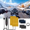 Motorcykeluppvärmda handtag 3-vägs värme Non-slip Vinter Lättviktsstyre för Vinter Utomhus Körning Cykling Touring Motorväg