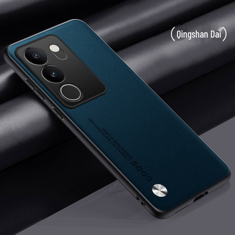 New Protective Cover for Vivos17Pro, S16e, S15, and S12 with Kevlar Anti-fall Feature In Official Plain Leather Design.
