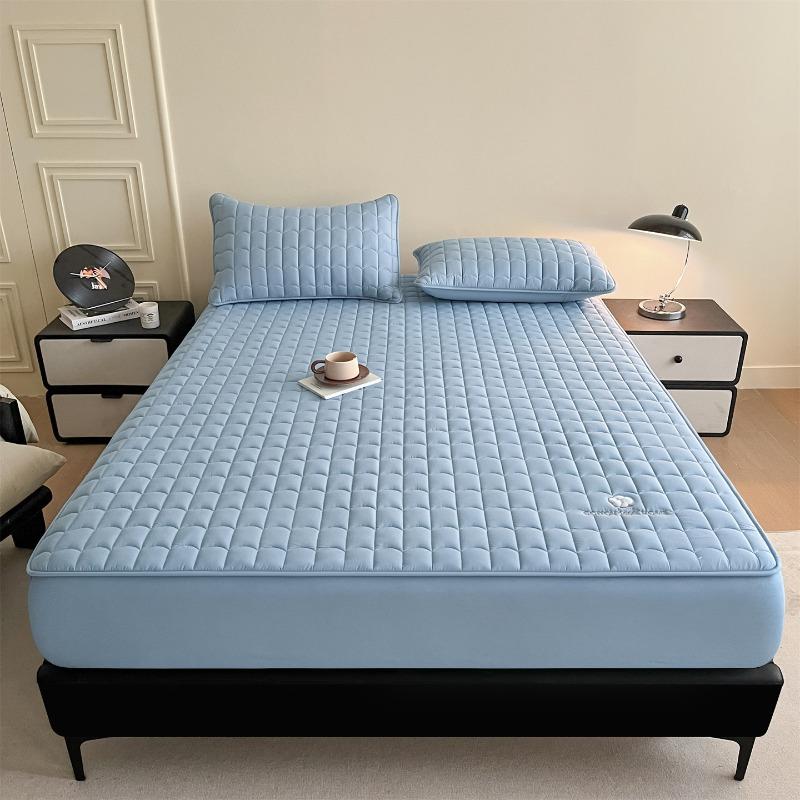 100% Cotton Quilted Fitted Mattress Protector Breathable Waterproof Bed Sheet Cover Single Piece Multiple Sizes Available