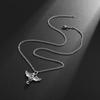 Silver-Plated Cute Pet Cat Wings Animal Pendant Necklace Women's Personalized Fashion Jewelry Couple Gift