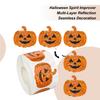 500PCS Halloween Sticker Roll Laser Pumpkin Shape Sealed Sticker Shiny Waterproof Self-Adhesive Flower Envelope Diary Decors