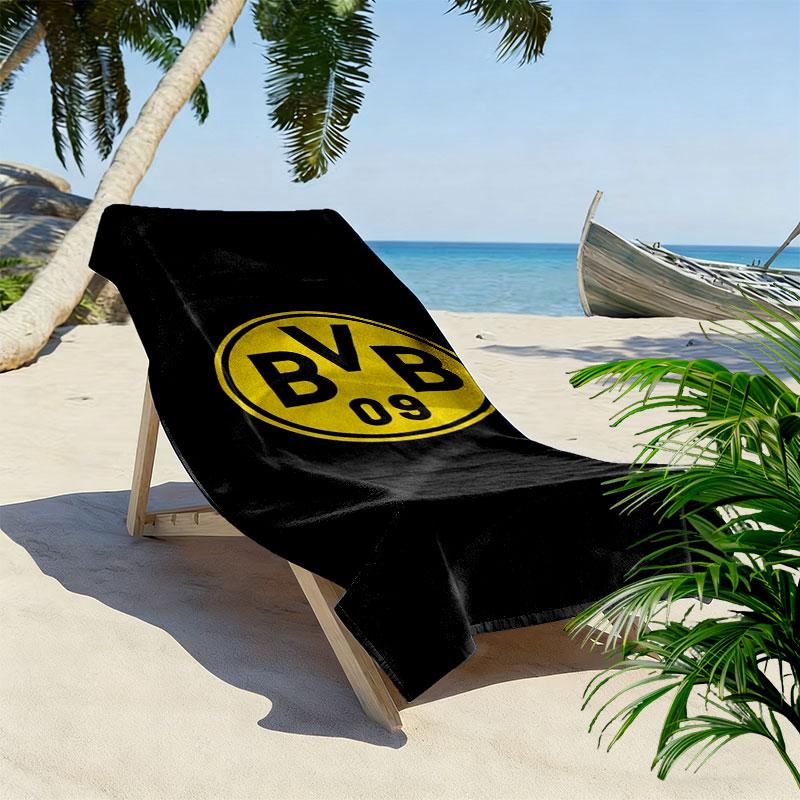 Borussia Print Beach Towel, Large Soft Quick Dry Towel for Beach Camping Swimming