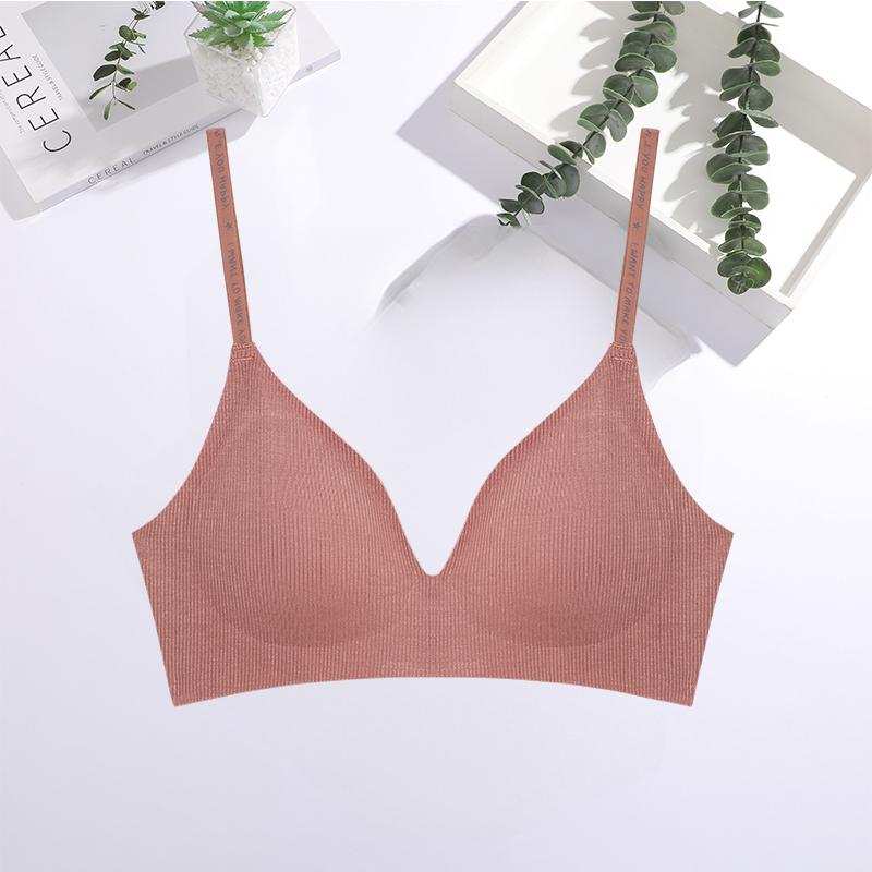 

Женские сексуальные бесшовные бюстгальтеры с глубоким V-образным вырезом, бюстгальтер-бюстгальтер, сексуальное нижнее белье с буквенными бретельками, нижнее белье с эффектом пуш-ап, беспроводной бюстгальтер для женщин XL розовый