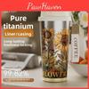 Nerium Oleander Titanium Waterafscheidende Mok Met Rietje Voor Dagelijks Gebruik En Als Cadeau