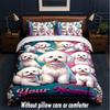 Fantasy Magic Theme Custom Text Or Name 3Pcs Bedding Set,1 Flat Sheet & 2 Pillowcases Personalized Home Bedding