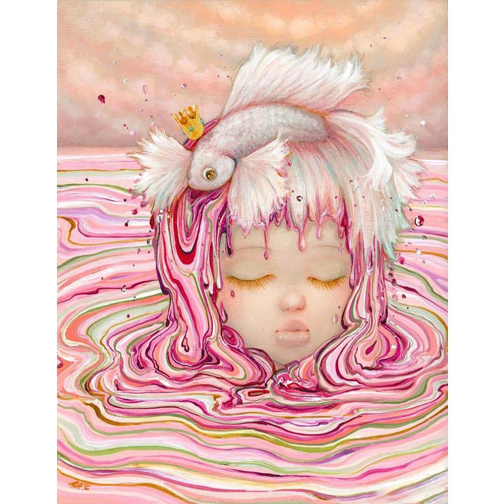 

5D DIY Алмазная картина Мозаика Аниме Девушка Полная Дрель Квадратный/круглый Алмаз Вышивка Подарок или Украшениекровать