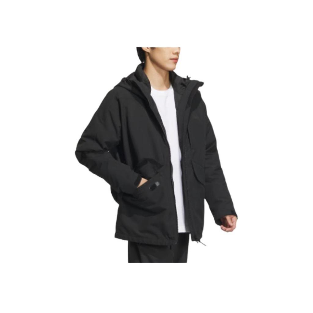 adidas Giacca Piumino Calda Moda Vestibilità Larga 3-in-1 Uomo Giacca Nera JY4215