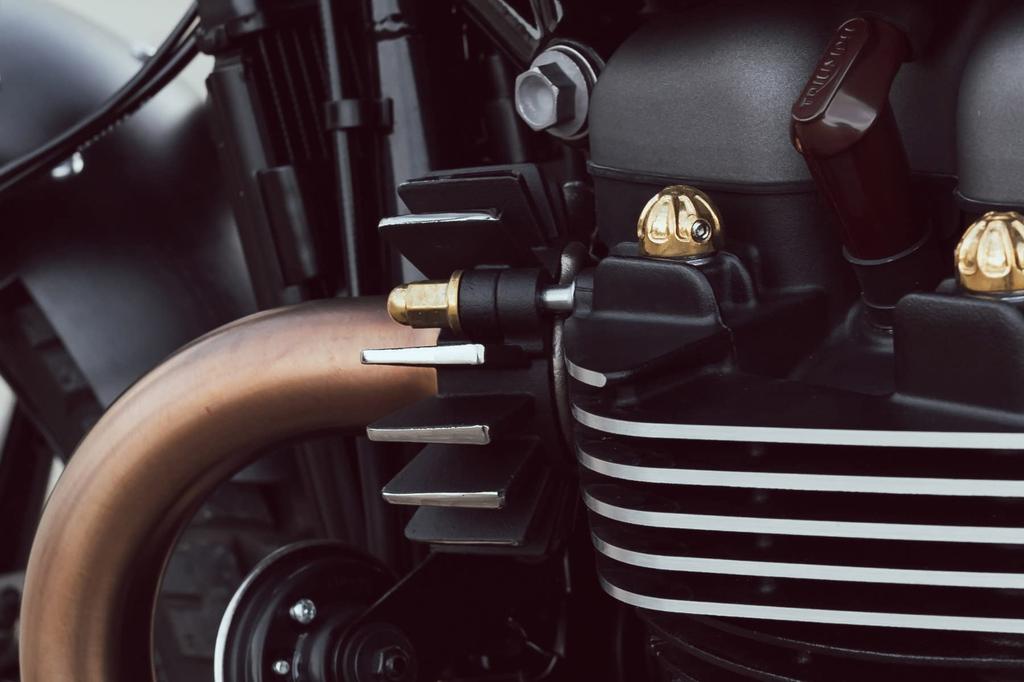 Motone MMU080 Exhaust Clamp Nut T100 T120 Street Twin, Street Scrambler, Thruxton, Brass, Forged