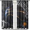 2 Stück Basketball moderne Kunst bedruckte Vorhänge, Stangentasche Raumdekoration, Heimdekoration