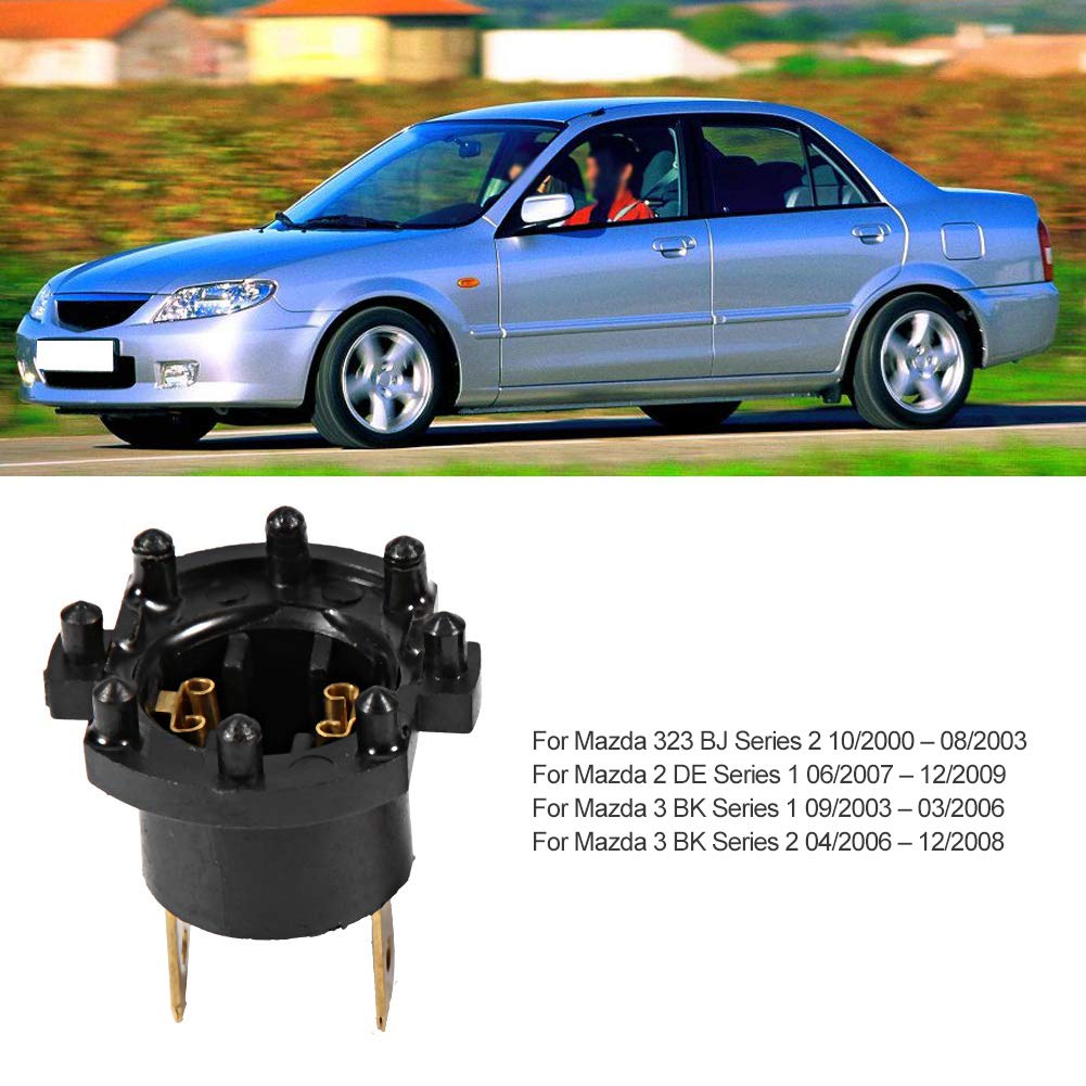 KIMISS Car Headlight Socket Holder, B28V510A3 1 Pair Replacement Headlight Bulb Socket Adapter Holder
