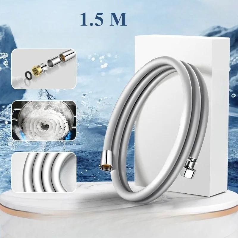 Shower Head Hose Used High Toughness Design Bathroom Silicone Shower Tube Bend Arbitrarily Hose Explosion Proof Anti Winding