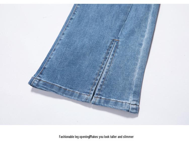 2024 Women's High-Waist Slimming Stretch Flare Jeans with Slit