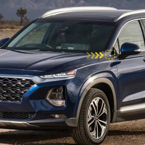 Left Fender Pillar Trim Mirror Corner Molding For  20-23 Hyundai Santa Fe EV