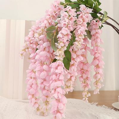 1 Stück 108 cm Künstliche Blumen Ranke Hängende Glyzinien Girlande für Wand Außen Haus Dekoration Garten Hochzeit Dekoration Kunstblumen