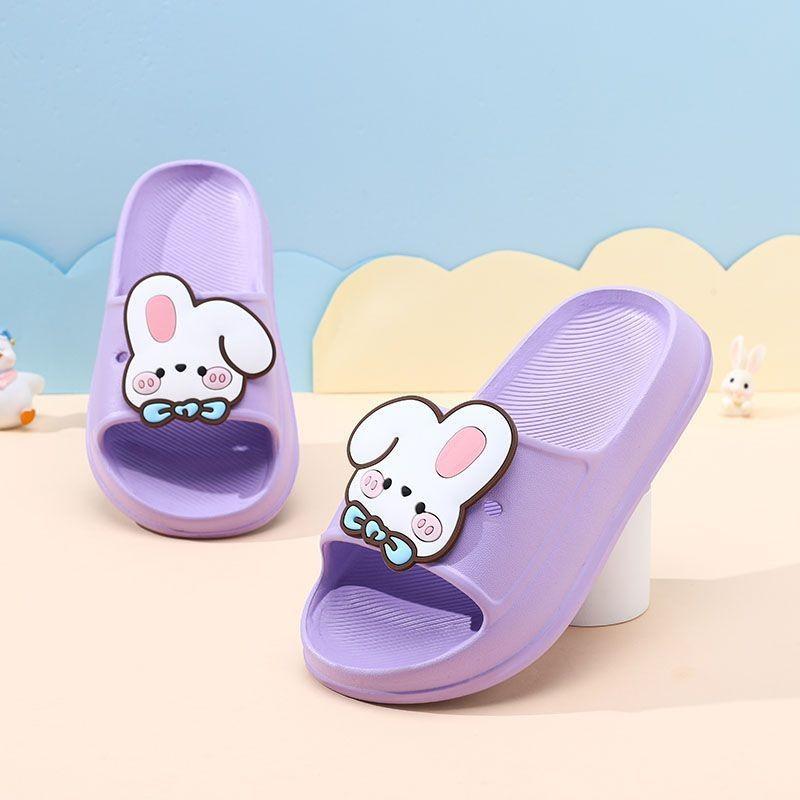 Cute Rabbit Design Children's Slippers Soft Indoor Outdoor Eva Footwear For Girls