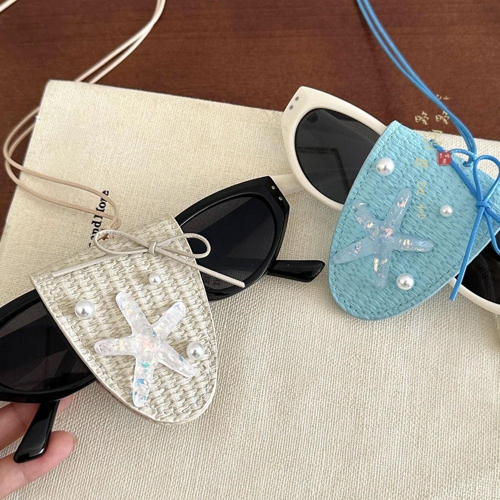 Anti-lost Pu Leather Magnetic Glasses Clip Neck Hanging Sunglasses Pendant Long Necklace  Outdoor