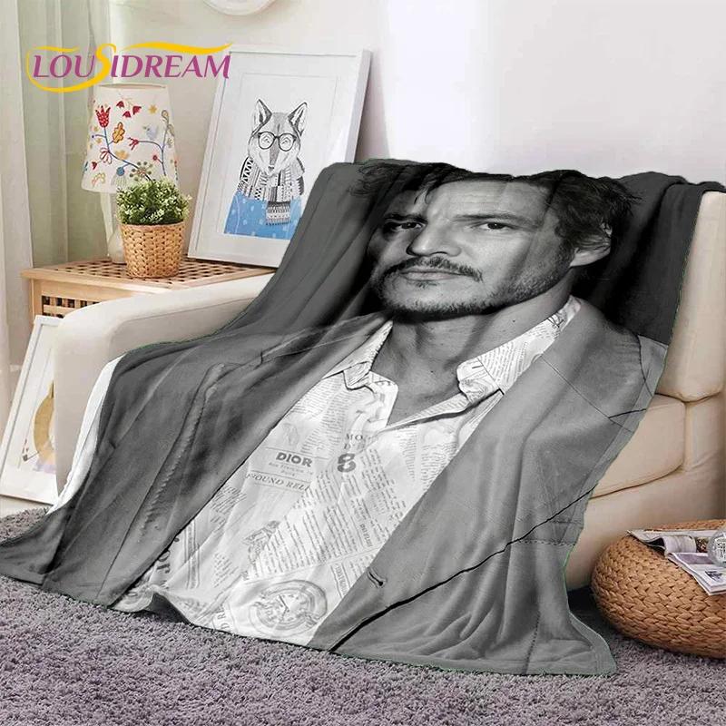 Jose Pedro Pascal Actor Star Soft Flannel Blanket for Beds Bedroom Sofa Picnic,Throw Blanket for Cover Outdoor Leisure Nap Gift